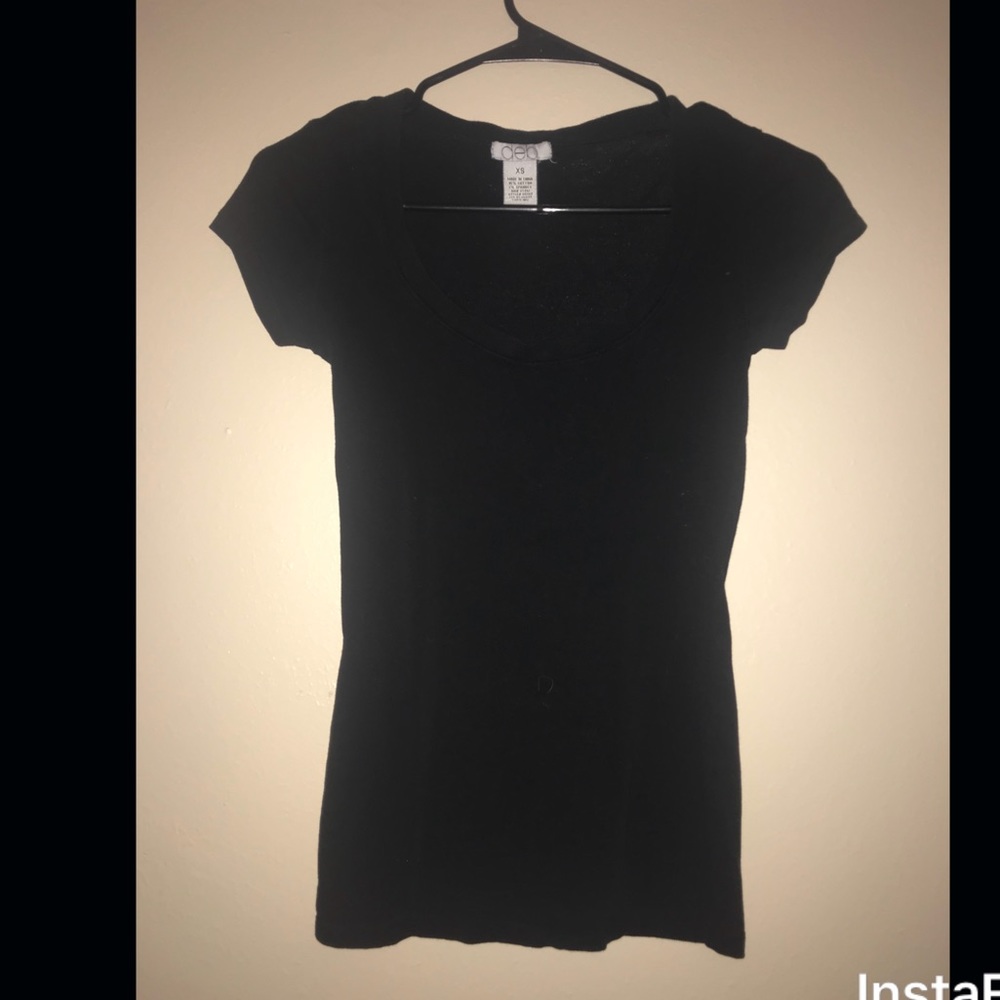 Black scoop neck T-shirt from deb